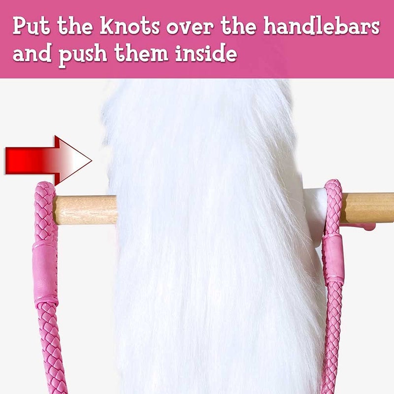 PonyCycle Ride on Horse Unicorn Riding Unicorn Pony Pink Reins Size 3 & 4 for Model U/E, Size 3 for Model X - Image 4